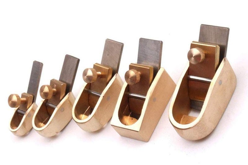 Jiayouy 5 PCS Micro Bronze Violin Thumb Planer Set 8-16 mm Blade Width for DIY Violin Viola Cello Wooden Instrument Gold - Image 2